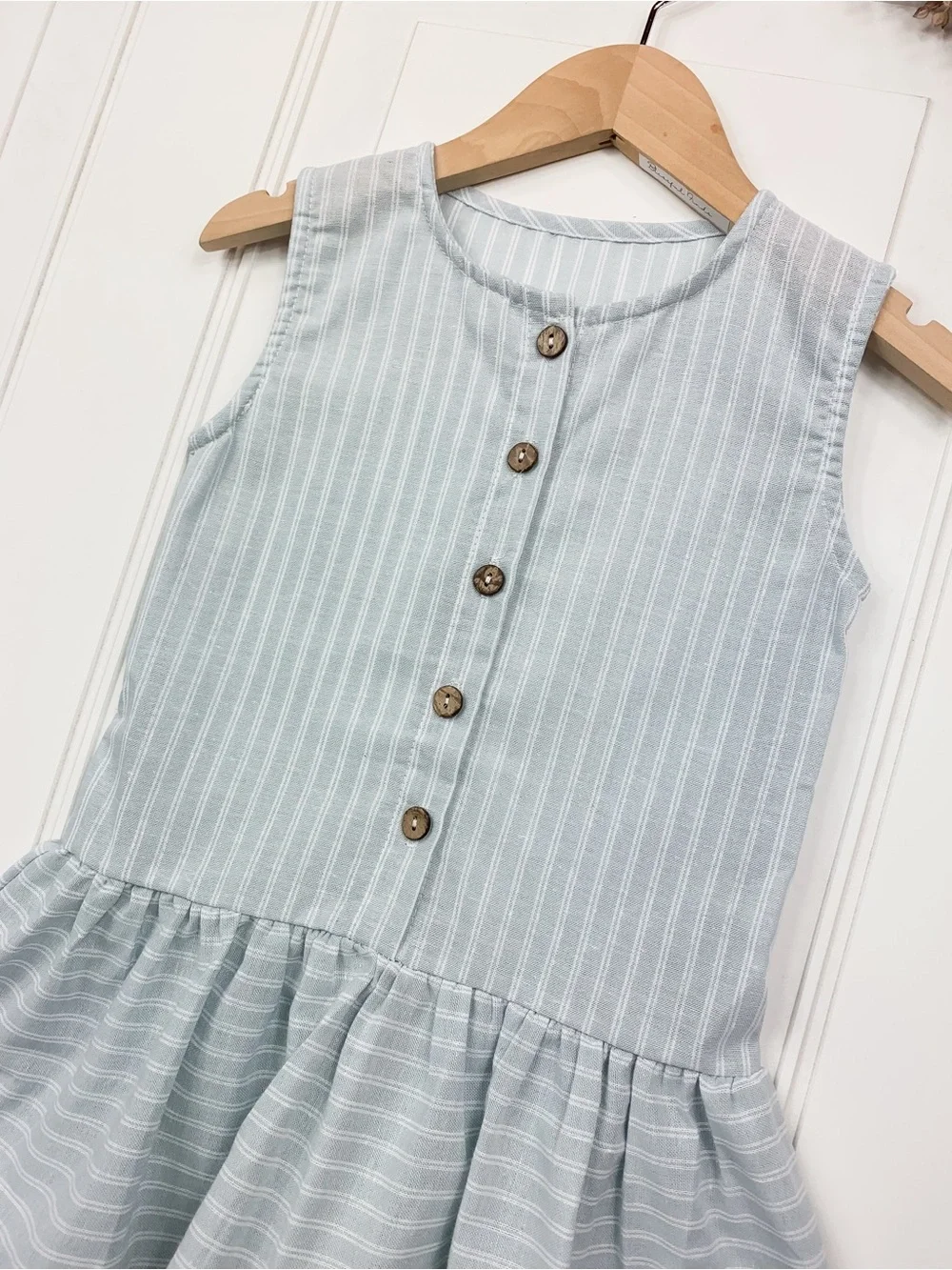 Vintage Girls Button Down Matching Sister Dress